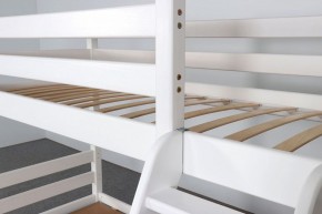 АДЕЛЬ Кровать двухъярусная с наклонной лестницей (белый) в Покачах - pokachi.mebel-74.com | фото