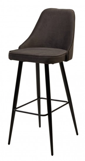 Барный стул NEPAL-BAR ГРАФИТ #14, велюр/ черный каркас (H=78cm) М-City в Покачах - pokachi.mebel-74.com | фото