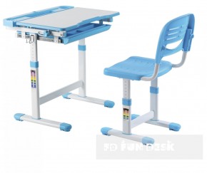 Комплект парта + стул трансформеры Cantare Blue в Покачах - pokachi.mebel-74.com | фото