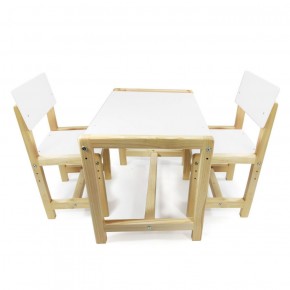 Детский растущий комплект стол и два стула  Я САМ "Лофт" (Белый, Сосна) в Покачах - pokachi.mebel-74.com | фото