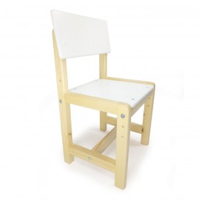 Детский растущий комплект стол и два стула  Я САМ "Лофт" (Белый, Сосна) в Покачах - pokachi.mebel-74.com | фото