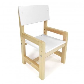 Детский растущий комплект стол и стул  Я САМ "Лофт" (Белый, Сосна) в Покачах - pokachi.mebel-74.com | фото