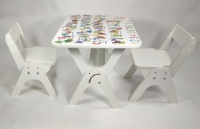 Детский растущий стол-парта и два стула Я САМ "Умка-Дуо" (Алфавит) в Покачах - pokachi.mebel-74.com | фото