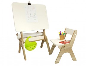 Детский растущий стол-парта и стул Я САМ "Умка" (Дуб/Серый) в Покачах - pokachi.mebel-74.com | фото