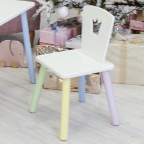 Детский стул Корона (Белый/Белый/Цветной) в Покачах - pokachi.mebel-74.com | фото