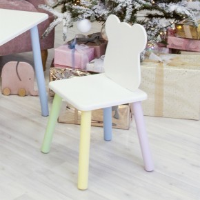 Детский стул Мишутка (Белый/Белый/Цветной) в Покачах - pokachi.mebel-74.com | фото
