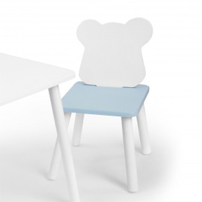 Детский стул Мишутка (Белый/Голубой/Белый) в Покачах - pokachi.mebel-74.com | фото