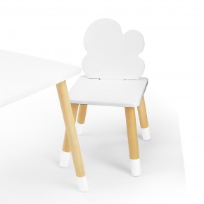 Детский стул Облачко (Белый/Белый/Береза) в Покачах - pokachi.mebel-74.com | фото
