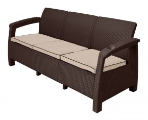 Диван Yalta Premium Sofa 3 Set (Ялта) шоколадный (+подушки под спину) в Покачах - pokachi.mebel-74.com | фото