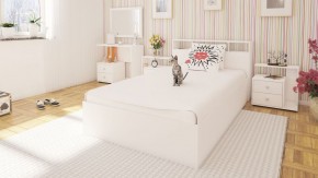 Камелия Кровать 1200, цвет белый, ШхГхВ 123,5х217х78,2 см., сп.м. 1200х2000 мм., без матраса, основание есть в Покачах - pokachi.mebel-74.com | фото