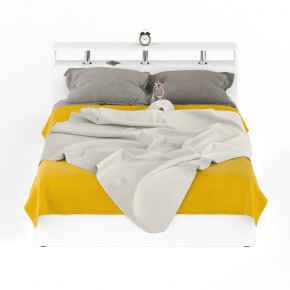 Камелия Кровать 1600, цвет белый, ШхГхВ 163,5х217х78,2 см., сп.м. 1600х2000 мм., без матраса, основание есть в Покачах - pokachi.mebel-74.com | фото