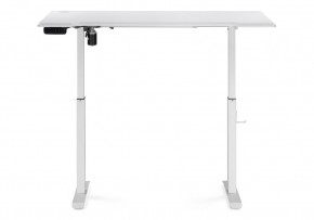 Компьютерный стол Маркос с механизмом подъема 140х80х75 белый / шагрень белая в Покачах - pokachi.mebel-74.com | фото