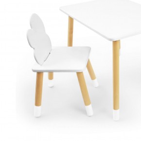 Комплект детской мебели стол и два стула Облачко (Белый/Белый/Береза) в Покачах - pokachi.mebel-74.com | фото