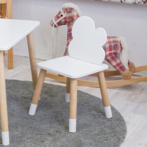 Комплект детской мебели стол и два стула Облачко (Белый/Белый/Береза) в Покачах - pokachi.mebel-74.com | фото
