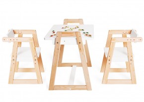 Комплект детской мебели стол и  два стула Я САМ "Лофт-Дуо" (Белый) в Покачах - pokachi.mebel-74.com | фото