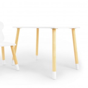 Комплект детской мебели стол и стул Корона (Белый/Белый/Береза) в Покачах - pokachi.mebel-74.com | фото