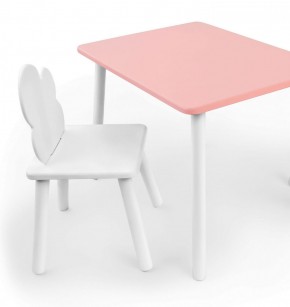 Комплект детской мебели стол и стул Облачко (Розывый/Белый/Белый) в Покачах - pokachi.mebel-74.com | фото