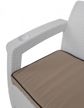 Комплект уличной мебели Yalta Premium Terrace Triple Set (Ялта) белый (+подушки под спину) в Покачах - pokachi.mebel-74.com | фото
