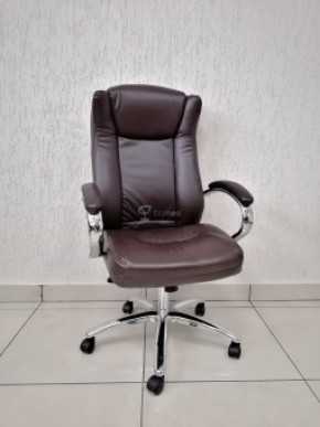 Кресло Barneo K-45 для руководителя (коричневая экокожа) в Покачах - pokachi.mebel-74.com | фото