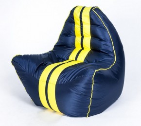 Кресло бескаркасное Авто (Черное с желтой полосой) в Покачах - pokachi.mebel-74.com | фото