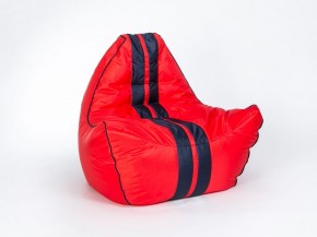 Кресло бескаркасное Авто (Красное с черной полосой) в Покачах - pokachi.mebel-74.com | фото