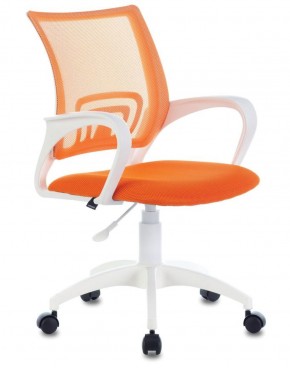 Кресло BRABIX "Fly MG-396W", пластик белый, сетка, оранжевое, 532401, MG-396W_532401 в Покачах - pokachi.mebel-74.com | фото