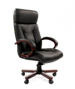 Кресло для руководителя CHAIRMAN  421 (Натуральная кожа) Черное в Покачах - pokachi.mebel-74.com | фото