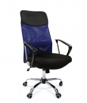 Кресло для руководителя CHAIRMAN 610 N (15-21 черный/сетка синий) в Покачах - pokachi.mebel-74.com | фото