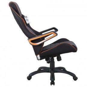 Кресло компьютерное BRABIX Techno Pro GM-003 (ткань черное/серое, вставки оранжевые) 531813 в Покачах - pokachi.mebel-74.com | фото