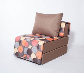 Кресло-кровать бескаркасное Харви (коричневый-геометрия браун) в Покачах - pokachi.mebel-74.com | фото