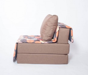 Кресло-кровать бескаркасное Харви (коричневый-геометрия браун) в Покачах - pokachi.mebel-74.com | фото