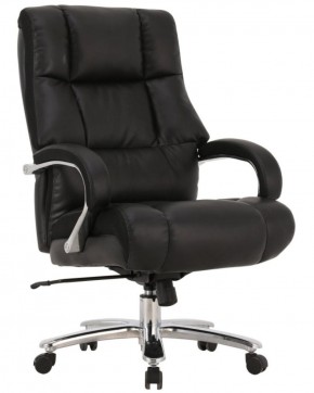 Кресло офисное BRABIX PREMIUM "Bomer HD-007" (рециклированная кожа, хром, черное) 531939 в Покачах - pokachi.mebel-74.com | фото