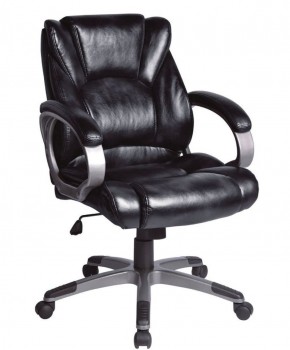 Кресло офисное BRABIX "Eldorado EX-504", экокожа, черное, 530874 в Покачах - pokachi.mebel-74.com | фото