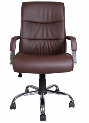 Кресло офисное BRABIX "Space EX-508" (экокожа, хром, коричневое) 531164 в Покачах - pokachi.mebel-74.com | фото