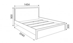 Кровать 1.4 М16 Стандарт с настилом Беатрис (Орех гепланкт) в Покачах - pokachi.mebel-74.com | фото