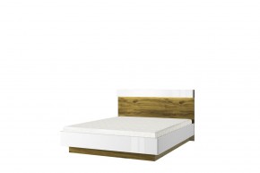 Кровать 160 с подъемником, TORINO, цвет белый/Дуб наварра в Покачах - pokachi.mebel-74.com | фото