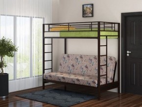 Кровать двухъярусная с диваном "Мадлен" (Коричневый/Бежевый) в Покачах - pokachi.mebel-74.com | фото