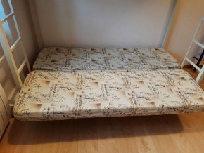 Кровать двухъярусная с диваном "Мадлен" (Слоновая кость/Серый) в Покачах - pokachi.mebel-74.com | фото