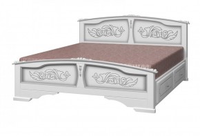 ЕЛЕНА Кровать из массива 1400 с 2-мя ящиками  в Покачах - pokachi.mebel-74.com | фото