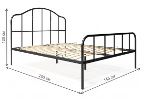 Кровать Милена 140х200 черная в Покачах - pokachi.mebel-74.com | фото