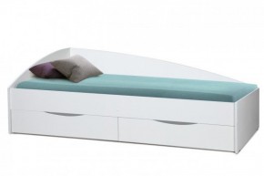 Кровать одинарная "Фея - 3" асимметричная 1900х800 (белая) в Покачах - pokachi.mebel-74.com | фото