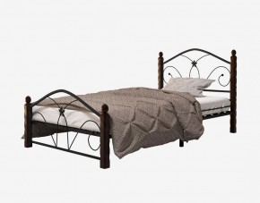 Кровать "Селена 1" Черная (900*2000) (ножки-шоколад) с коваными элементами в Покачах - pokachi.mebel-74.com | фото