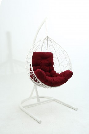 Подвесное кресло Бароло (белый/бордо) в Покачах - pokachi.mebel-74.com | фото