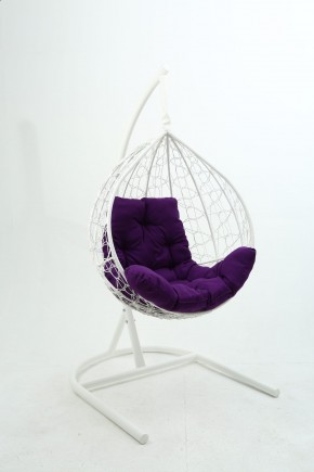 Подвесное кресло Бароло (белый/фиолетовый) в Покачах - pokachi.mebel-74.com | фото