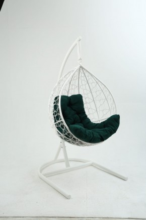 Подвесное кресло Бароло (белый/зеленый) в Покачах - pokachi.mebel-74.com | фото