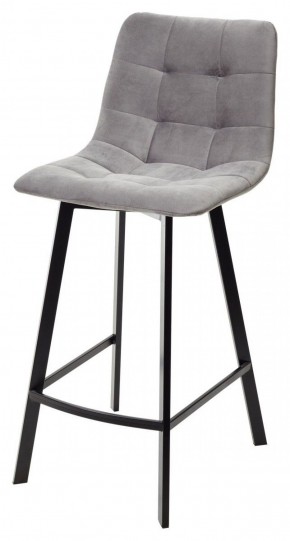 Полубарный стул CHILLI-QB SQUARE светло-серый #26, велюр / черный каркас (H=66cm) М-City в Покачах - pokachi.mebel-74.com | фото