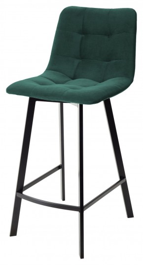 Полубарный стул CHILLI-QB SQUARE зеленый #19, велюр / черный каркас (H=66cm) М-City в Покачах - pokachi.mebel-74.com | фото