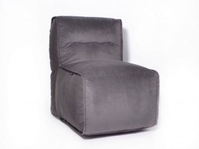 Прямое модульное бескаркасное кресло Комфорт (Графит велюр) в Покачах - pokachi.mebel-74.com | фото