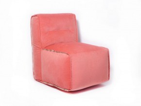Прямое модульное бескаркасное кресло Комфорт (Персик велюр) в Покачах - pokachi.mebel-74.com | фото