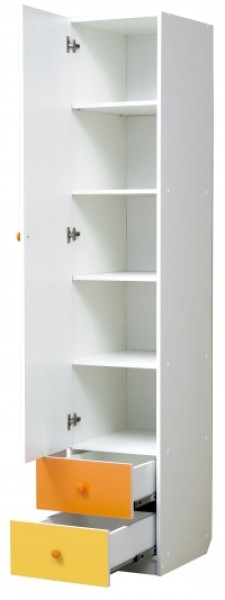 Шкаф 1-но дверный с ящиками и зеркалом Радуга (400) в Покачах - pokachi.mebel-74.com | фото